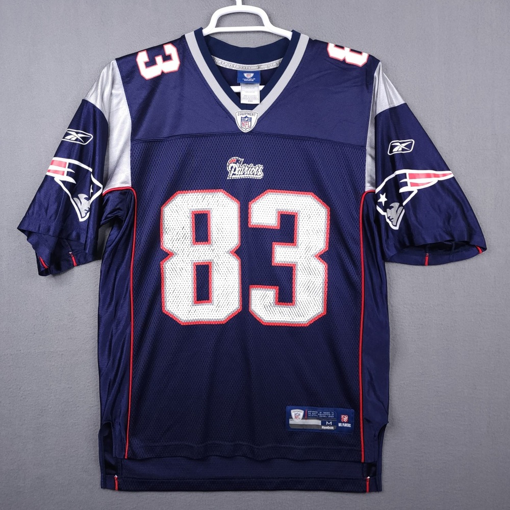 Reebok NFL New England Patriots Wes Welker 83 Onfield Jersey Mens Medium Blue